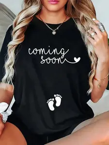 100%25 Cotton Casual Tshirt Pregnancy Announcement For Pregnant Mom To Announce Pregnant T-Shirt