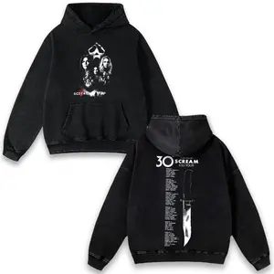 Scream 7 Kill Tour Washed Hoodie, 30th Anniversary Graphic Wash Tee, Retro Ghostface Merch, Woodsboro Fan Gift, Movie Fan Gift