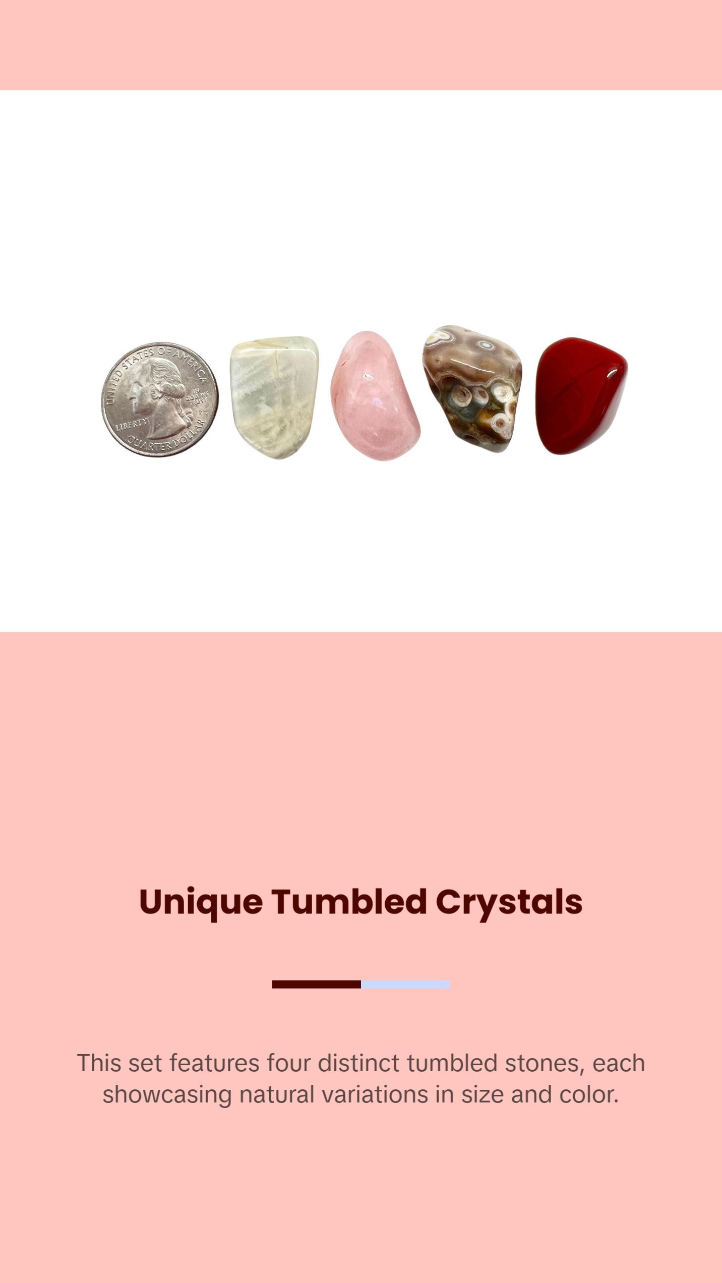 Cancer Zodiac Crystal Set - Tumbled Cancer Zodiac Crystals Metaphysical crystals - Astrology Gifts - Red Jasper, Ocean Jasper, Moonstone