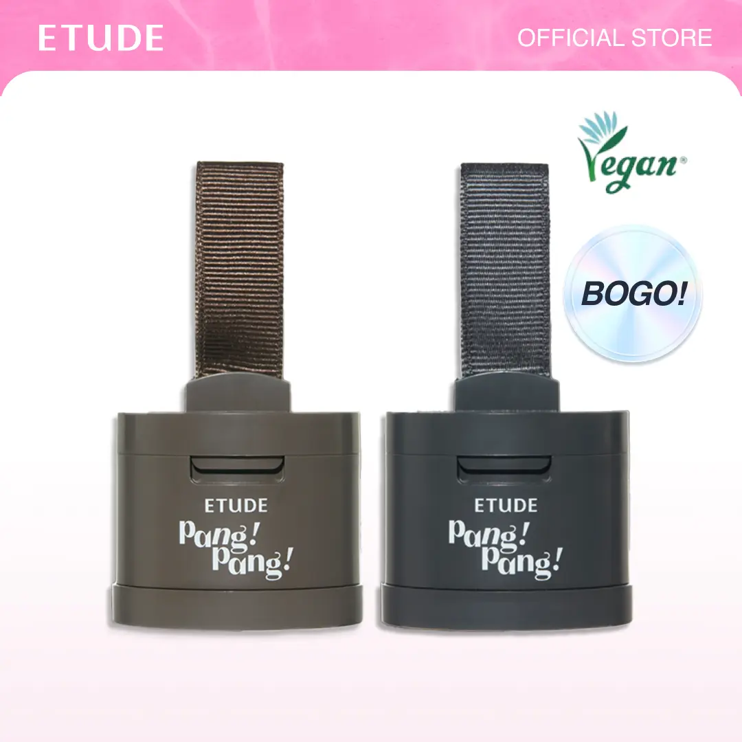 [ETUDE Official] BOGO Deal | Pang Pang Hair Shadow #01 Dark Brown, #03 Natural Black | Hair Fibers | Hairline Coverage | Root touch up | Waterproof | Natural Finish