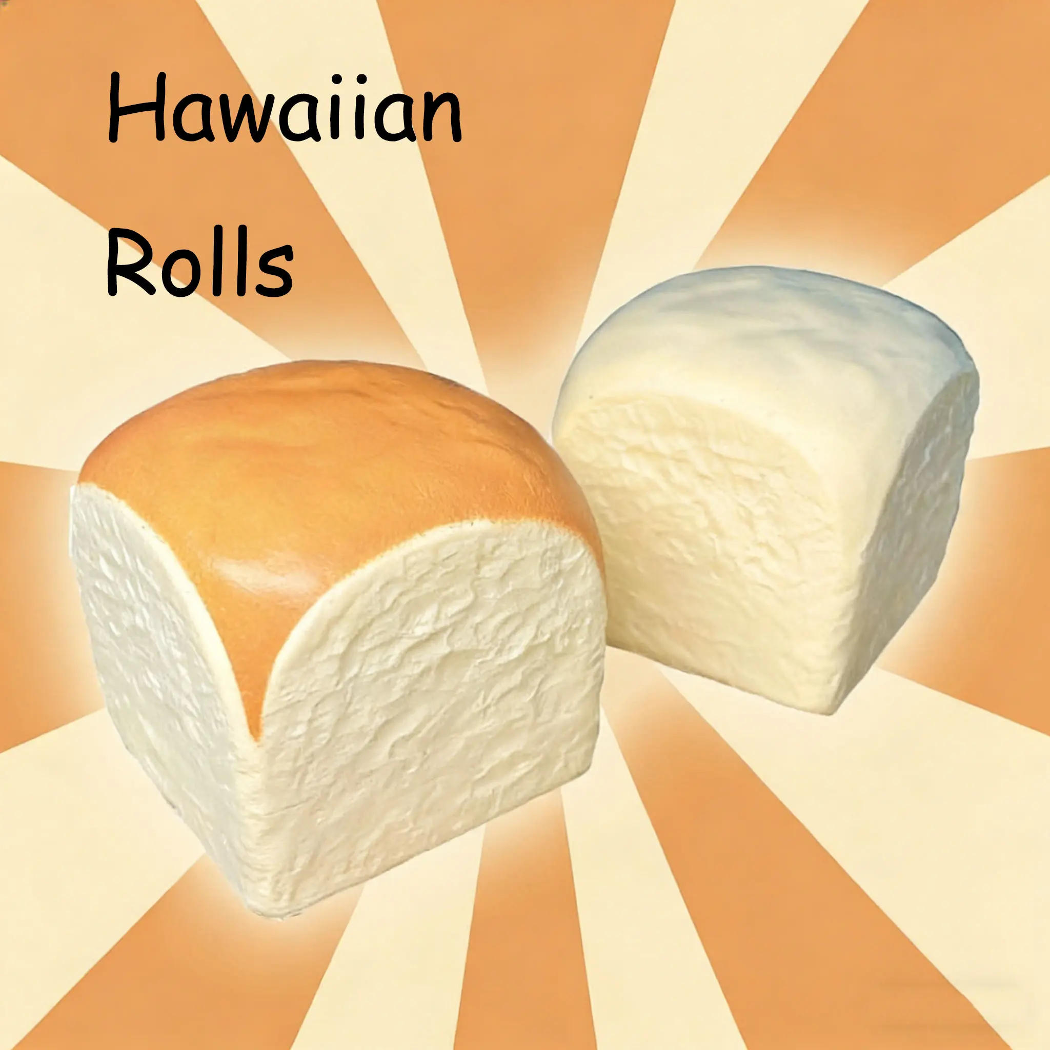 2-Piece Hawaiian Roll Squishy Fidgets Set, Soft Material Sensory Squishy Bundle, Slow Rebound Stress Relief Fidget Toy for Adults (Party Bag Gift, Home Supply), Two Piece Set
