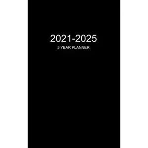 2021-2025 5 Year Planner: Calendar and Monthly planner for 5 years (2021, 2022, 2023, 2024, 2025), Start Monday, 5x8" Compact size, simple black cover Paperback – January 19, 2021