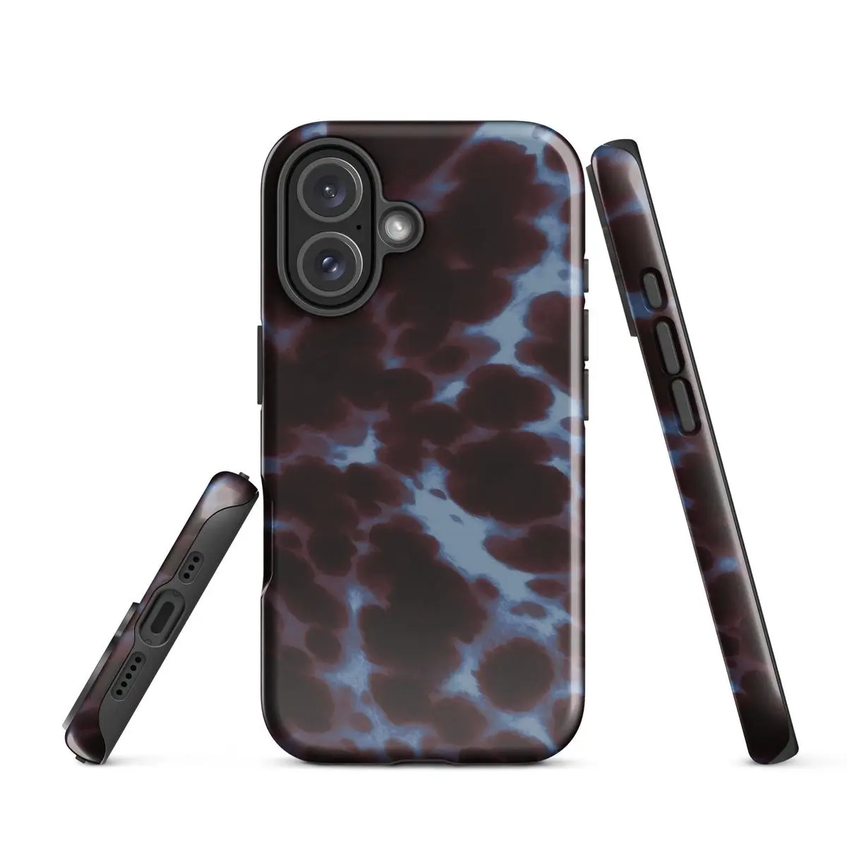 Blueberry Ember Luxury iPhone Case |       Brown Crystal Sparkle Aesthetic |       Clean Girl Slim Phone Case For iphone 17 pro case iphone 16 pro max case 15 14 13 12 11 & Samsung S25 S24 S23 Ultra Fe