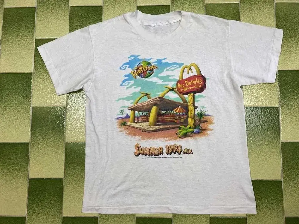 Vtg The Flintstones Cartoon Roc Baby Tee