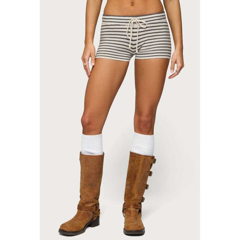 Lillian Striped Knit Shorts