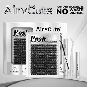 Posh | Voluminous Queen Lashes | Unstoppable Lashes You've Been Waiting For | Lashes with Ultra-Dense, Waterproof, Long-Lasting Lashes | Volume Style | Beginner-Friendly DIY Lashes for a Flawless | Trendy & Must-Have Clusters