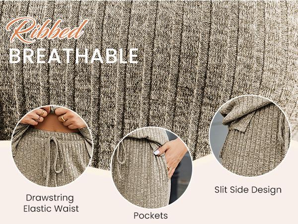 EKOUAER women's two-piece short sleeved top and cropped pants casual wear and S-XXL comfortable and soft casual wear light spring and summer set