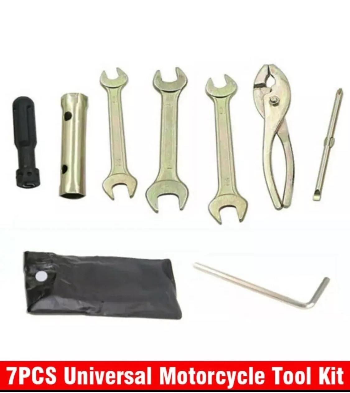 7PC ATV Tool Kit UTV Motocross Motorcycle Moped Bicycle Motorcycle Repair Wrenches Screwdriver Gift for Father Husband Christmas Birthday