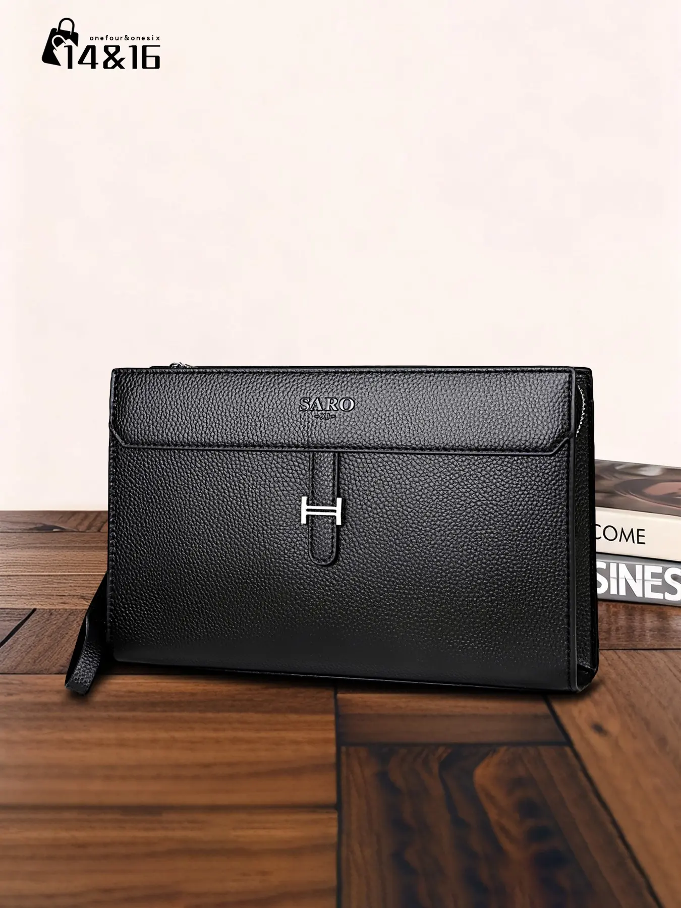 Men's Large Capacity Envelope Bag, Korean Style Casual Wallet Wristlet, Phone Commuter Handbag, Simple Shoulder Bag, Durable Pouch, Envelope Clutch