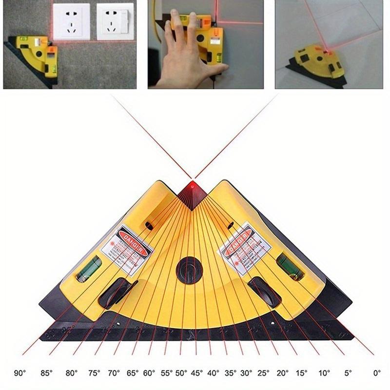 1PC 90-Degree vertical and horizontal line projection square leveling instrument with right angles, self-leveling for precise right-angle measurement, floor installation auxiliary tools