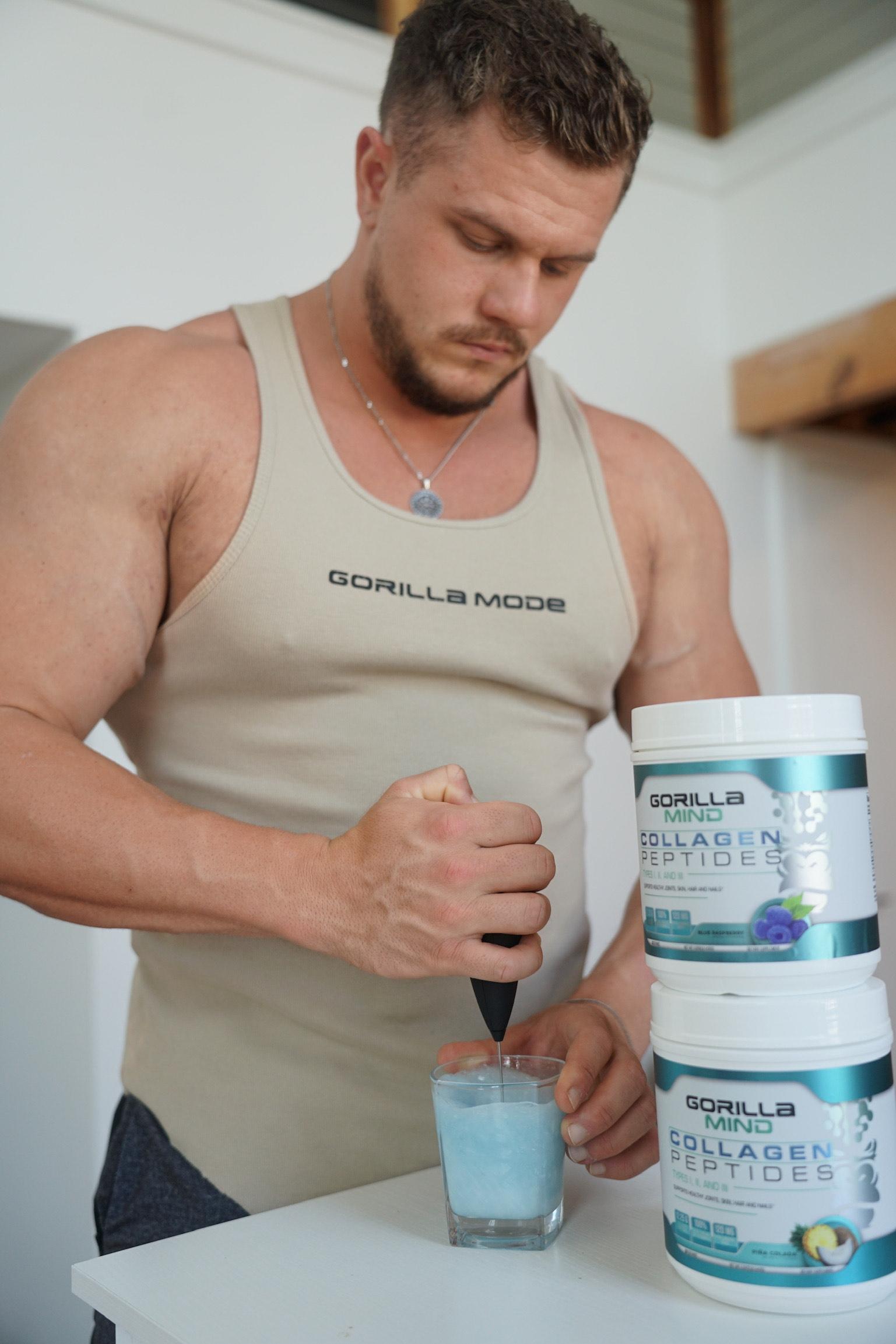 Gorilla Mind Collagen Peptides Powder - Joint & Bone Health, Hair, Skin & Nails Support - Types I, II, III Collagen with Hyaluronic Acid Collagen Gorilla Mind Collagen Peptides Powder - Joint & Bone Health, Hair, Skin & Nails Support - Types I, II, III Collagen with Hyaluronic Acid Collagen