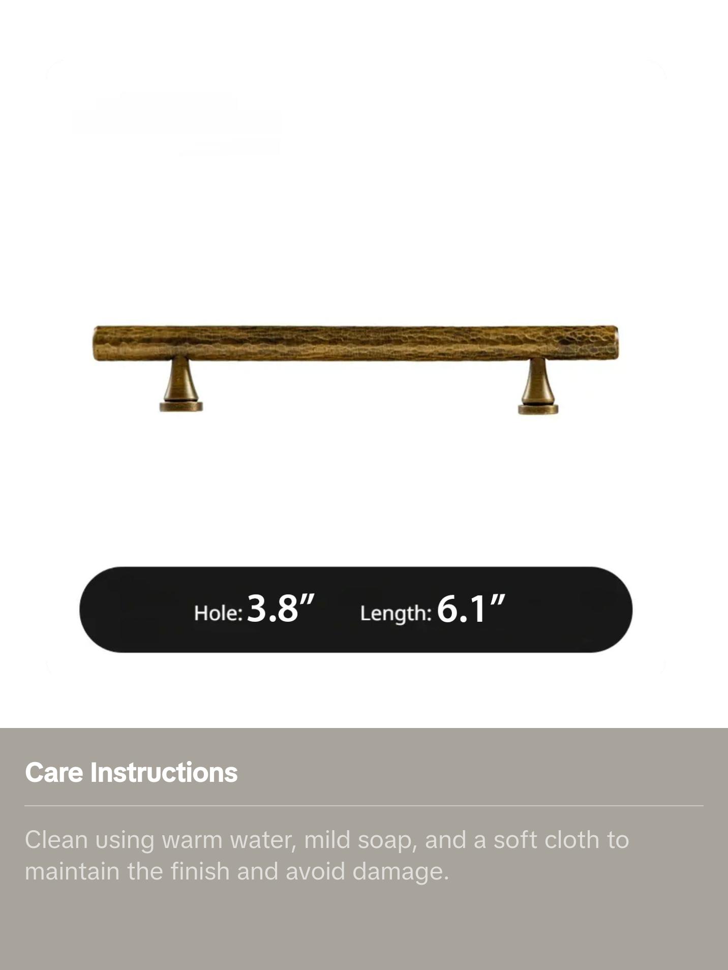 Hammered Antiqued Brass Cabinet T-Knobs and Pulls