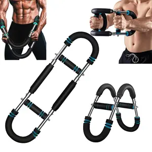 Adjustable Power Twister Arm Trainer - Chest & Arm Workout Bar, Portable At-Home Gym Equipment for Men Upper Body Strength Training