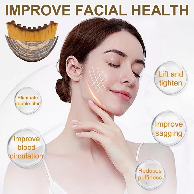 New Lymphatic Contour Face Brush, Dry Brushing Face Brush, Massager for Face, Chin & Jawline Sculpting, Ergonomically Designed to Fit The Skin Precisely and Relieve Fatigue