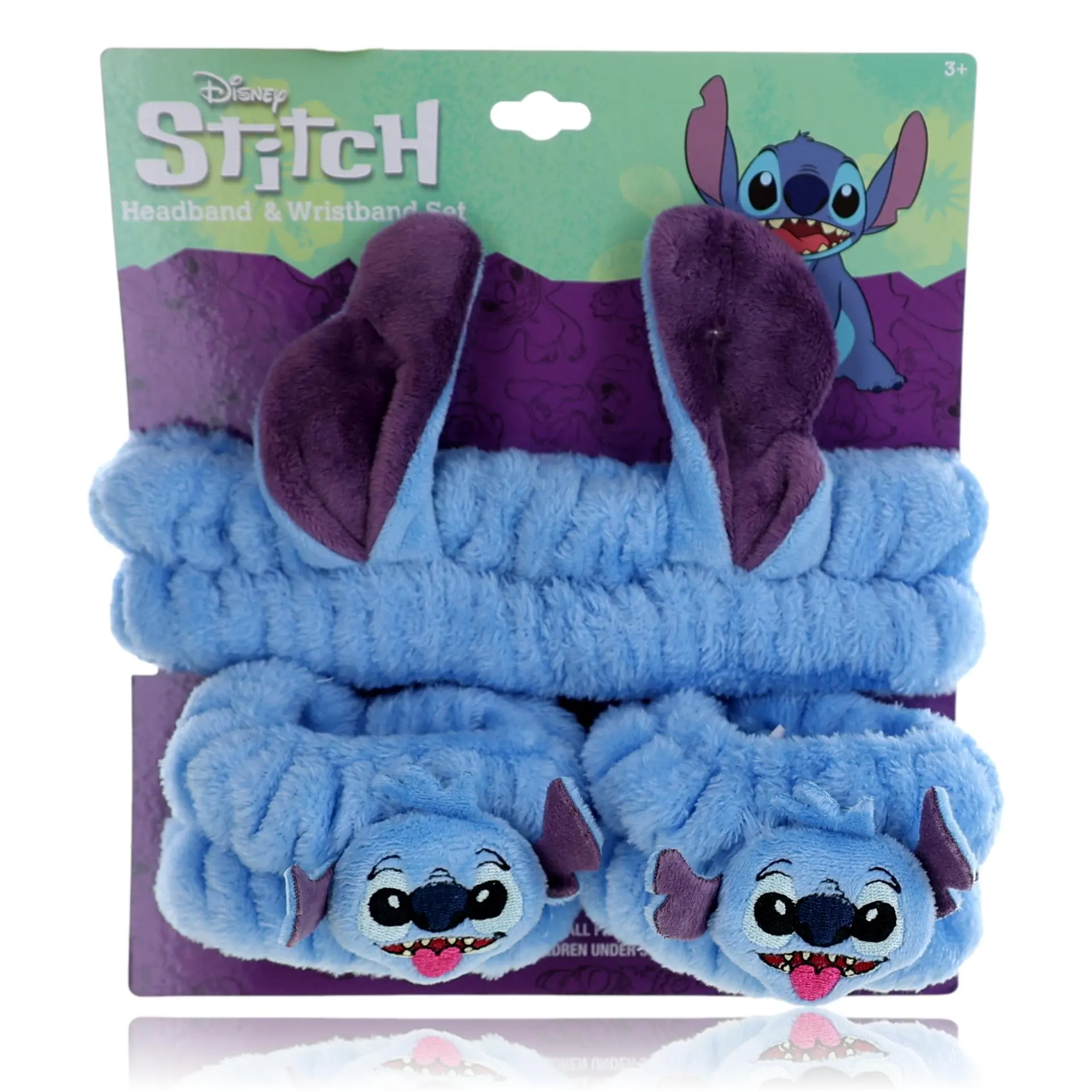 Disney Character Design Kids Wear 2-Piece Plush Set - Stitch Plush Headband & Wristband for Kids, Two Piece Set