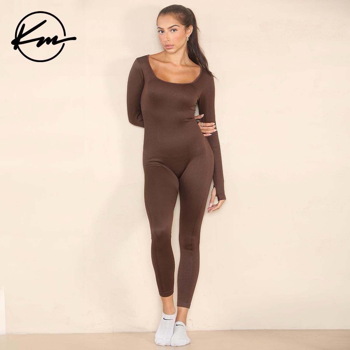 KatchMe Womenswear Solid Color U Neck Seamless Shaping Jumpsuit-CC,Thumb Holes Design Jumpsuit,Slim-Fitting Stretchy Tummy Control Shapewear KatchMe Womenswear Solid Color U Neck Seamless Shaping Jumpsuit-CC,Thumb Holes Design Jumpsuit,Slim-Fitting Stretchy Tummy Control Shapewear