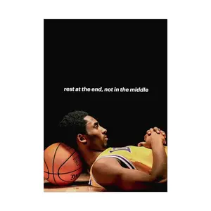 Rest In The End Not The Middle Posters, Motivational Kobe Bryant Art Print, Home Decor