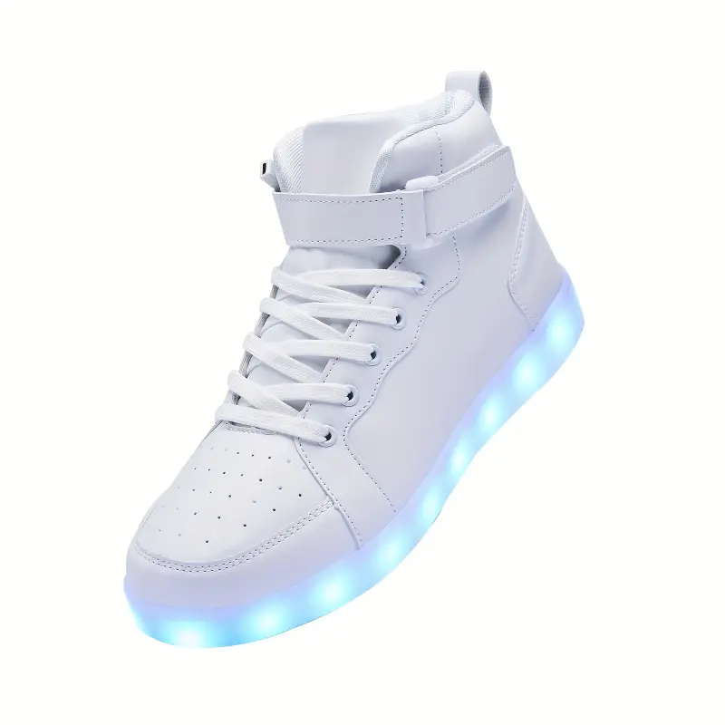 Led Light Up Shoes High Top Snkrs For Women's Men Hip Hop Dancing Halloween USB Charging Footwear Athletic all day comfort fitness walking street style versatile workout cross trainer Chic Style Shoes Basic Comfort