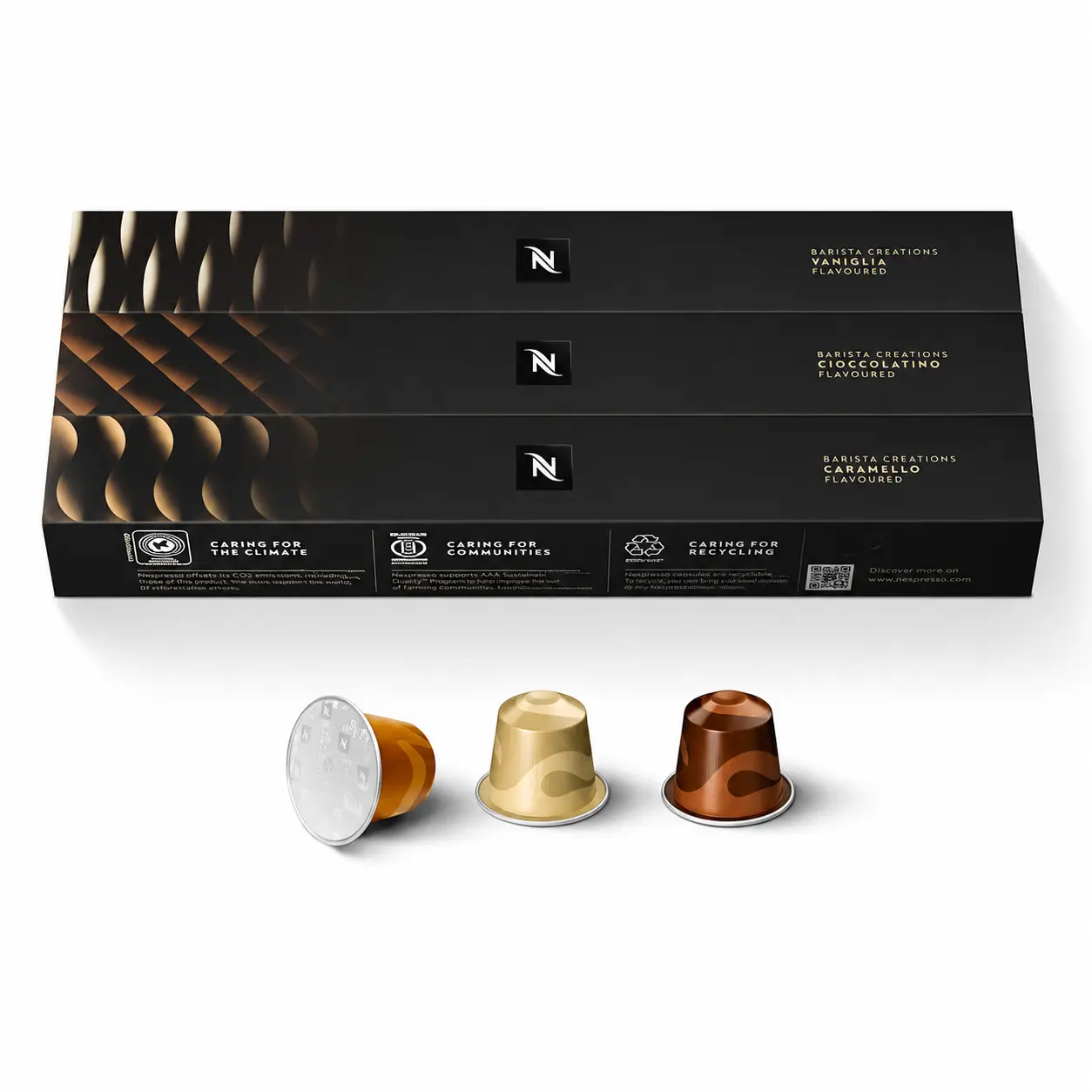 NESPRESSO Original Line Scented Barista Flavor Variety Pack Espresso Coffee Pods - 30-Count Capsules, Medium Roast, Dark Roast Option, Vegetarian, Dairy Free, 100% Arabica Beans, Balanced Espresso Experience, Sugar Free, Low Calories, Adult Beverage