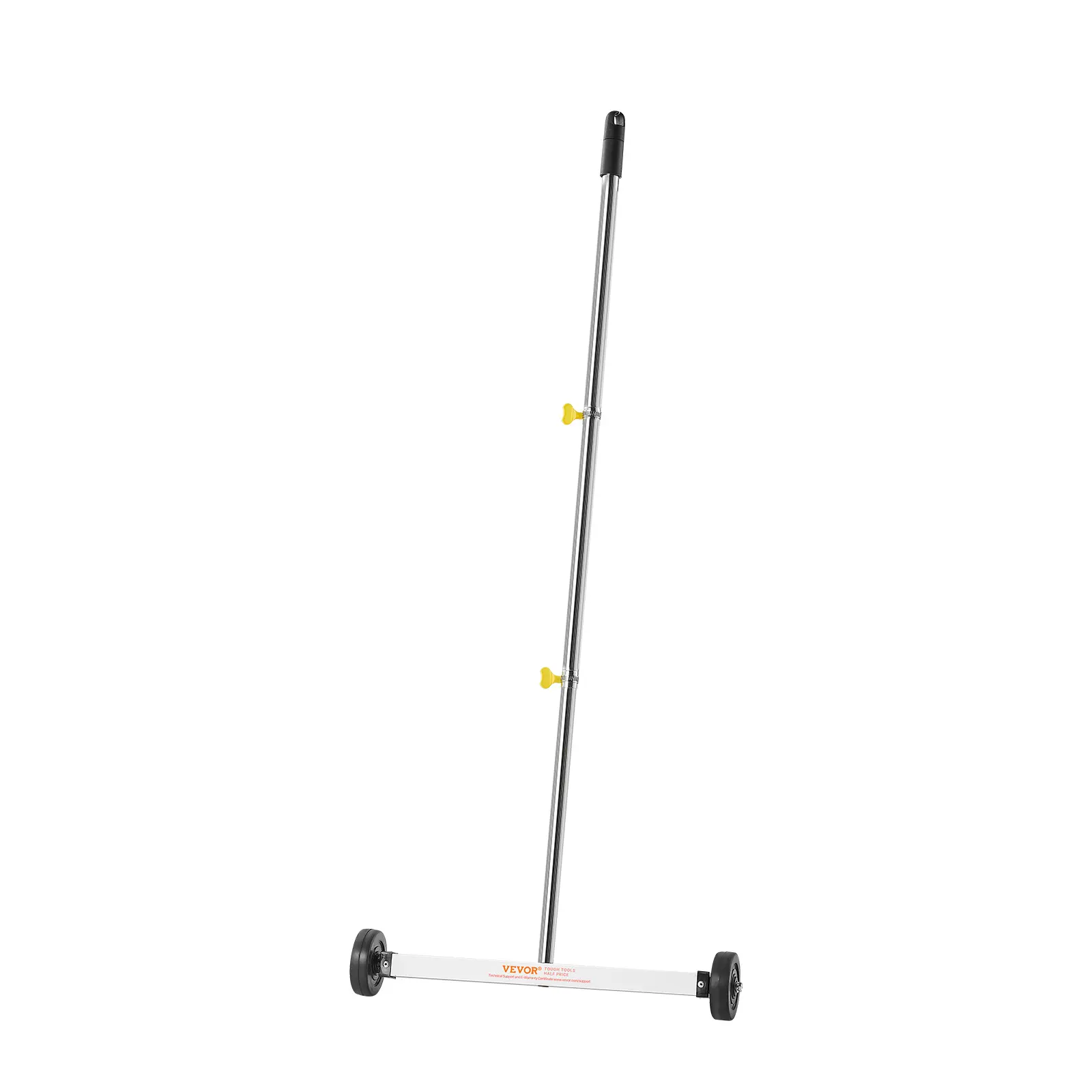 VEVOR 17-in Long-Handled Magnetic Sweeper with Wheels, 10 lbs Load Capacity, Lightweight Construction Tool with Adjustable Handle for Garage, Roofing Nails & Screws Pickup | Father's Day Gift, Construction Tools, Long-Handled Magnetic Sweepers