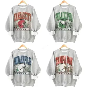 Retro 90s team football gray sports shirt, retro 90s men's and women's match day round neck, soft cotton hometown football shirt, sports pattern men's clothing