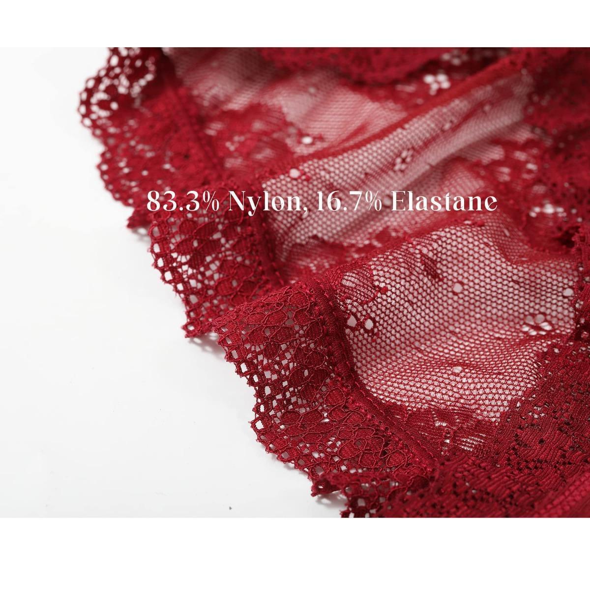 Women Lace Underwear Sexy Breathable Hipster Panties for Lady Stretch Seamless Soft Bikini Briefs 6Pcs/Set Nylon Fabric Womenswear