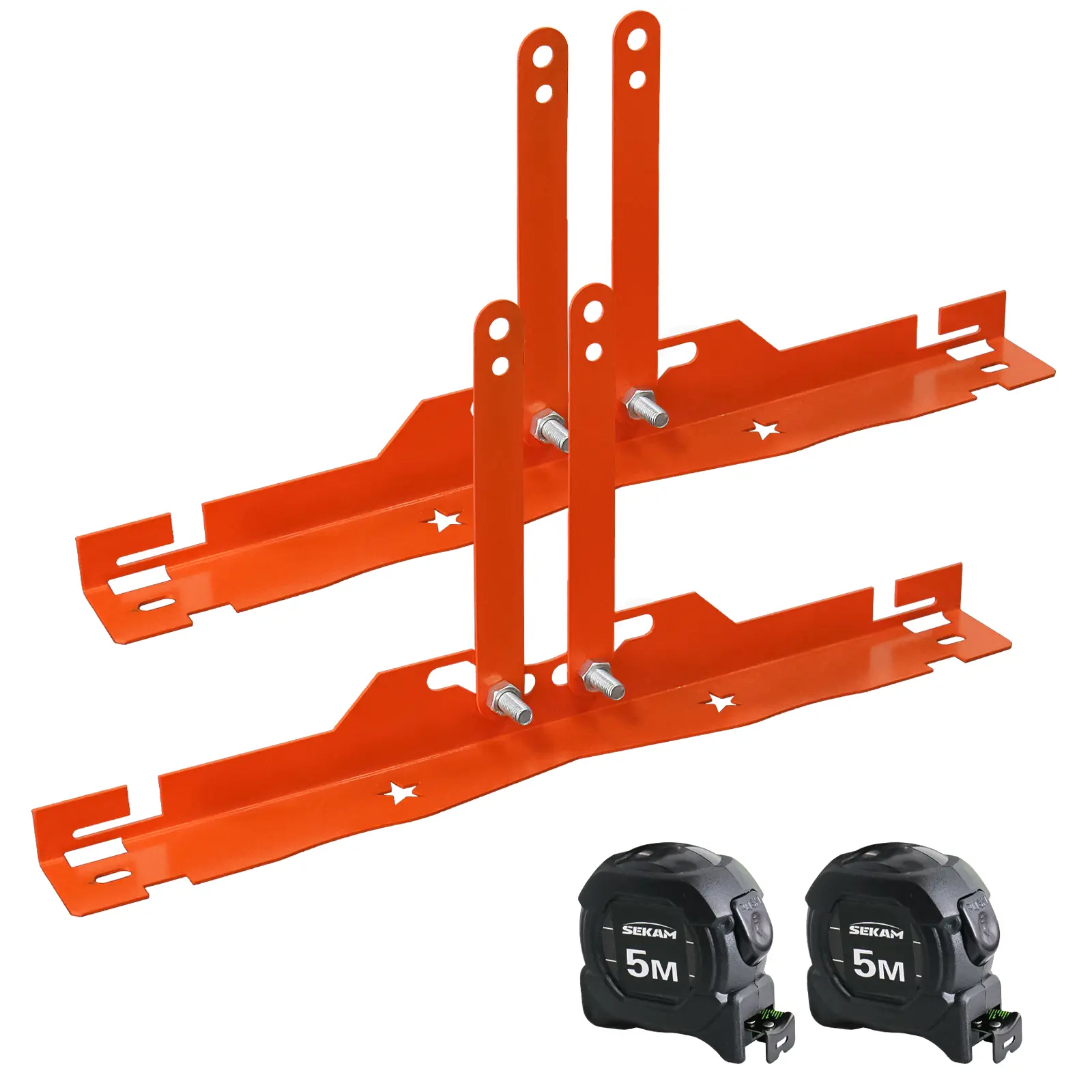 Sekam Professional Wheel Alignment Toe Plates Kit, Automotive Maintenance Tools with Adjustable Vertical Arms for M12-M14 Studs, 2 High-Accuracy Tape Measures, Precision DIY Tool for Cars & Trucks,back to school,back to school haul
