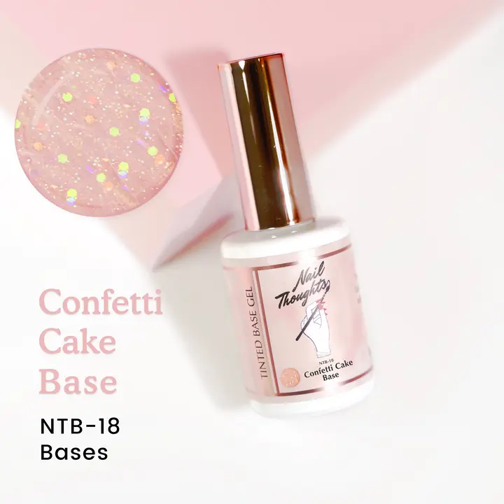 Kokoist X Nail Thoughts Tinted Base Gel - NTB-18 CONFETTI CAKE BASE Builder Gel Base