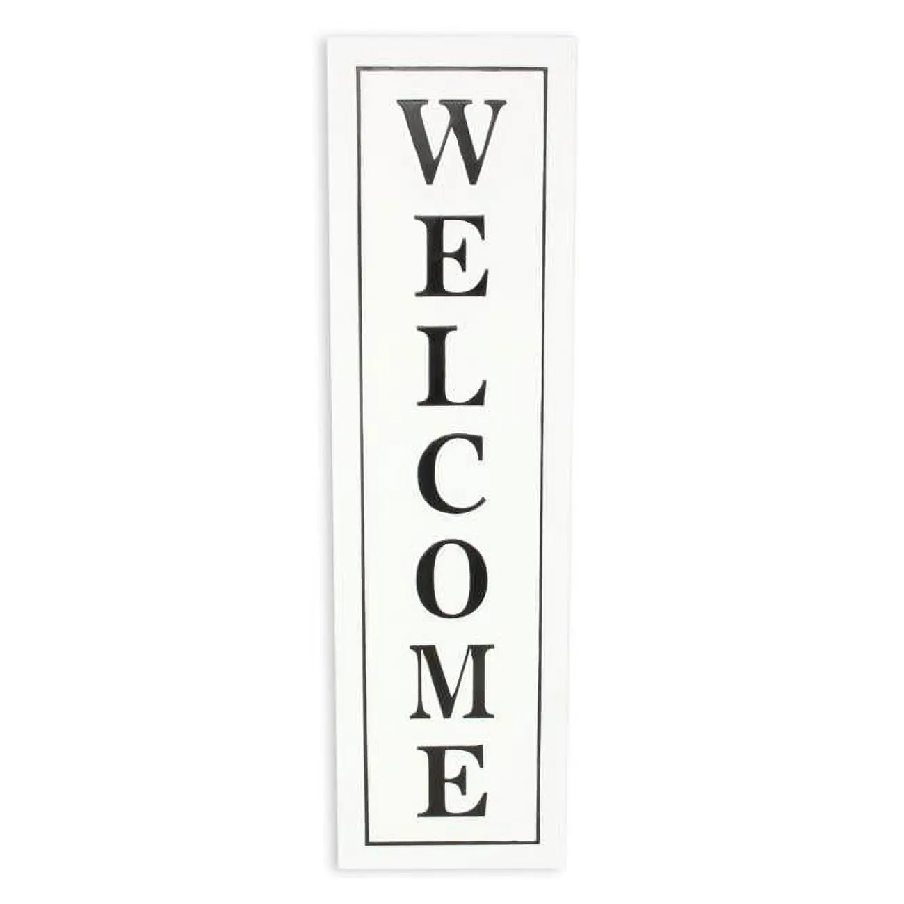 Cheungs 5750VT-WT Metal Vertical Welcome Sign, White Wall Decor for Hanging Home Plaques & Signs