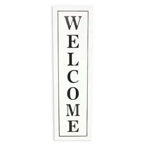 Cheungs 5750VT-WT Callo Vertical Welcome Sign, White