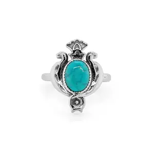 1.20 Cts Turquoise Ring in 925