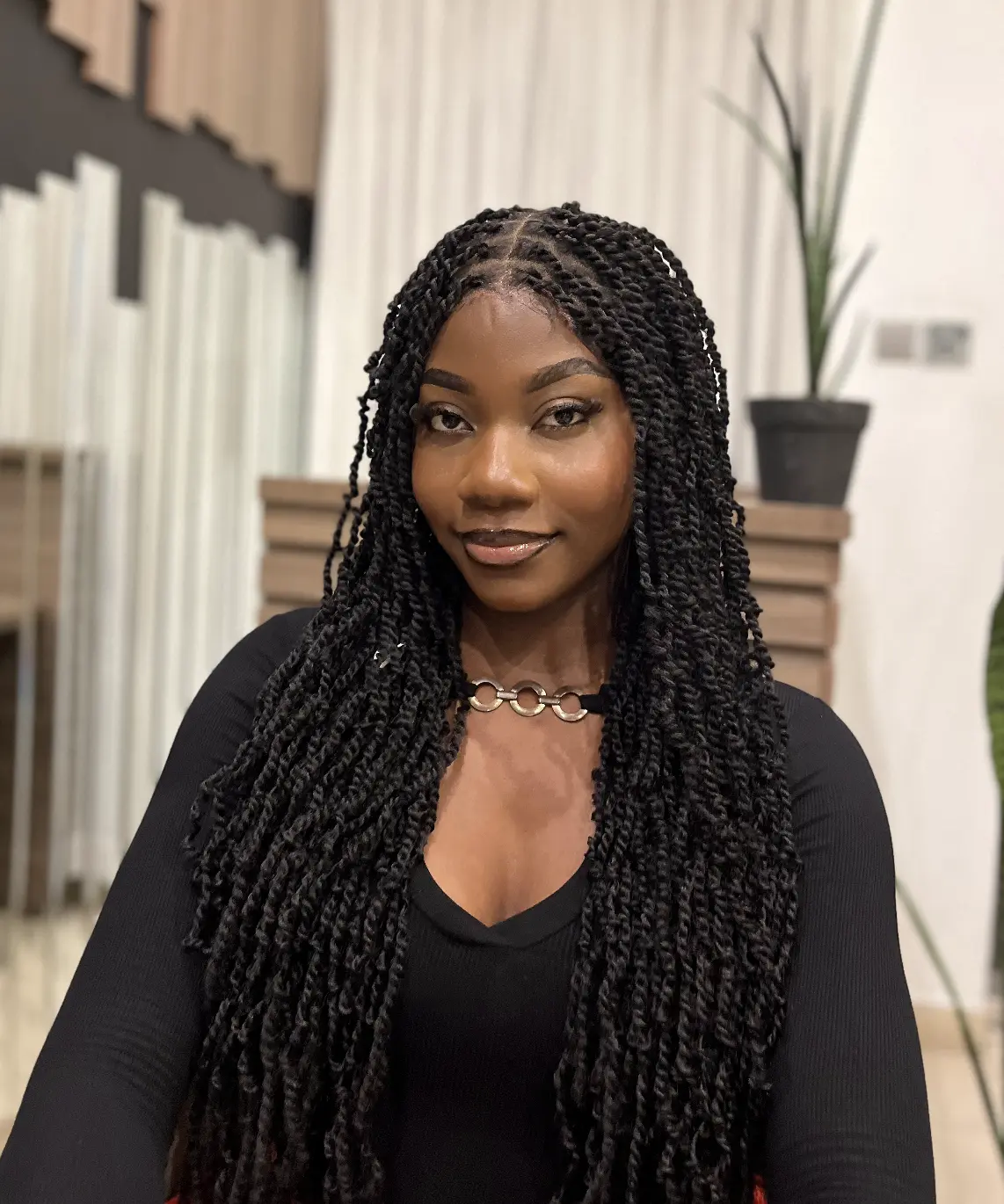 JALIZA Women's 28-Inch Synthetic Twist Wig - HD Full Lace Front, 100 Strands Passion Twist Braided Wig for Black Women, Super Lightweight for Protective, Versatile Hairstyles, Synthetic Twist Wigs, Braids Hairstyles