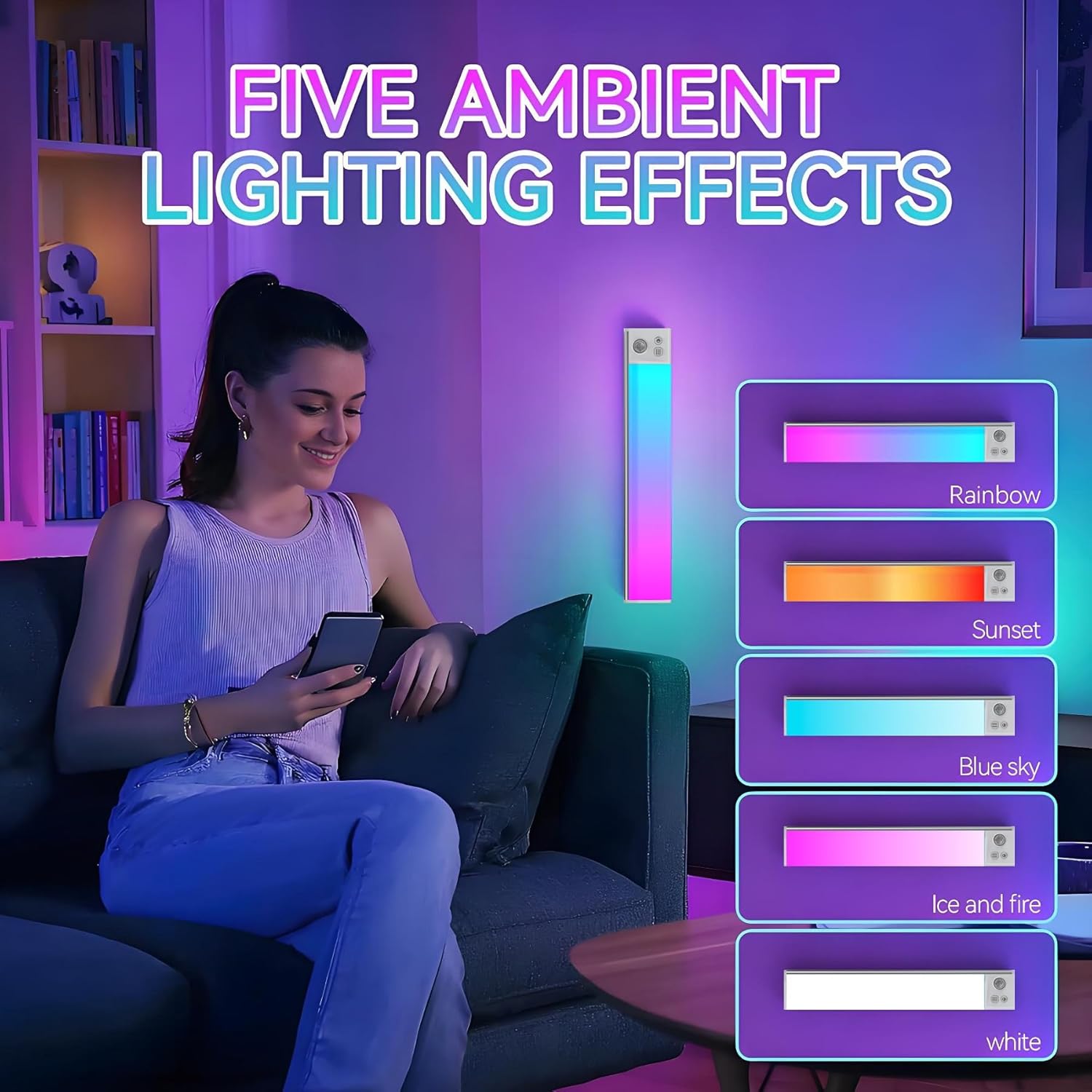 Stunning Motion Glow Cabinet Light Upgrade — Under Cabinet Lights with smart motion sensor, 1500mAh USB rechargeable battery, magnetic installation, dimmable warm/white modes for kitchen, pantry, closet, hallway decor & Christmas gifting