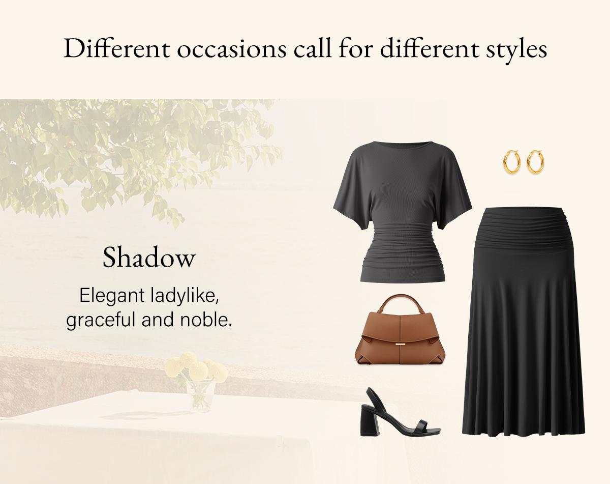 OGL Effortless Boatneck Batwing Sleeve Side Ruched Top - Stylish & Comfortable Women's Fashion baju  kelawar  outfit SpringStatements