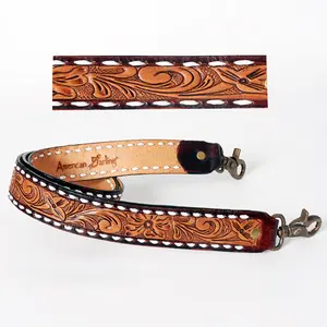 American Darling Hand Tooled Genuine Leather Crossbody Handle Strap for Bags Phone Wallet Purse Clutch