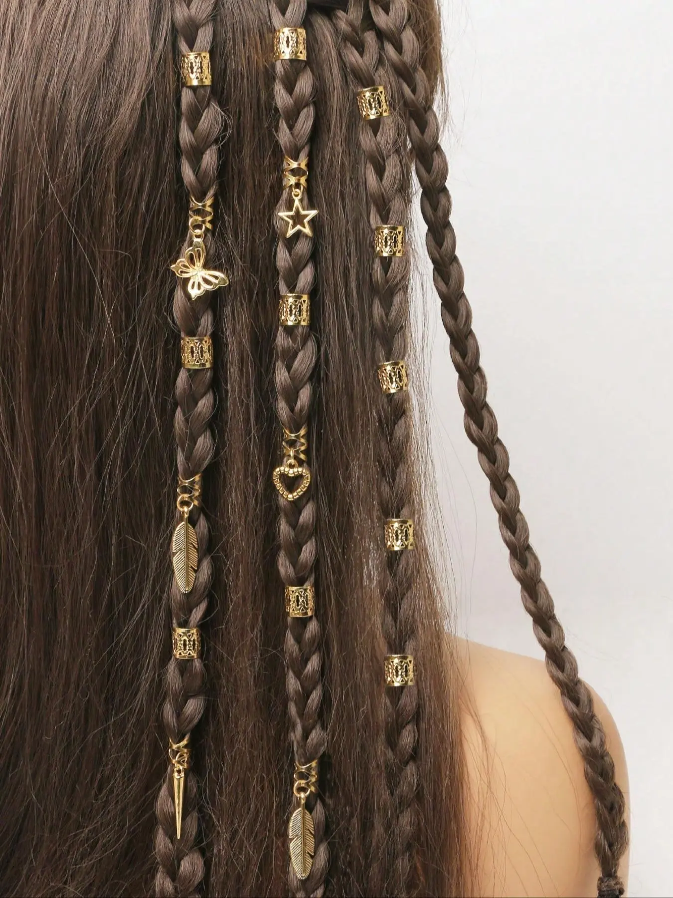 Summer 2026 Mixed-Style Butterfly, Heart & Leaf Hair Rings, 26 Pcs Hair Accessories for Women & Girls, Hair Jewelry for Everyday Braided Hairstyles, Butterfly Clips, Hair Clip Set