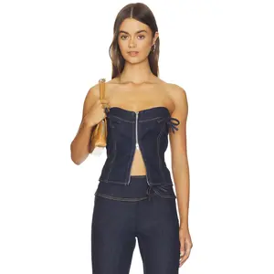 BY.DYLN Valerie Top in Denim