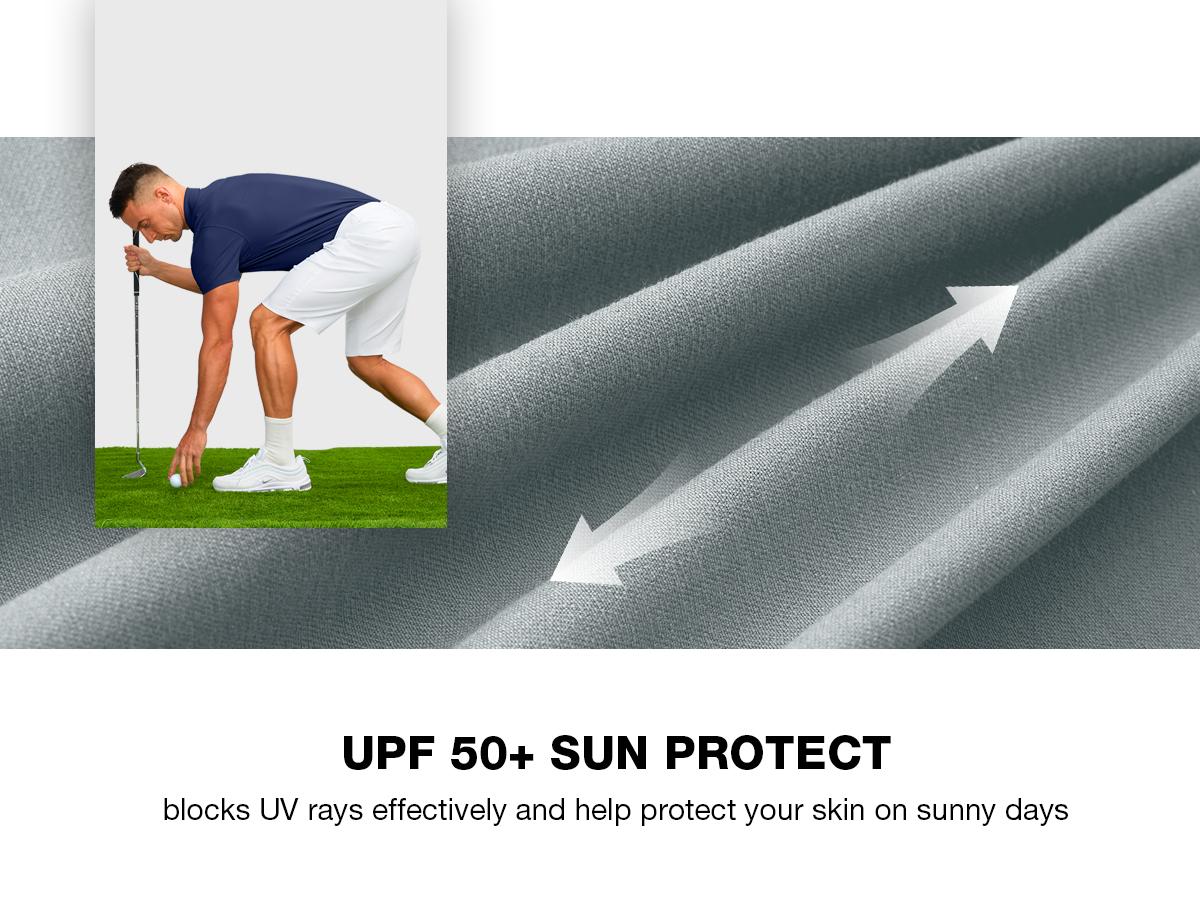 G Gradual Men's Golf Shorts with 5 Pockets 11" Inseam Stretch Quick Dry Casual Work Dress Shorts for Men