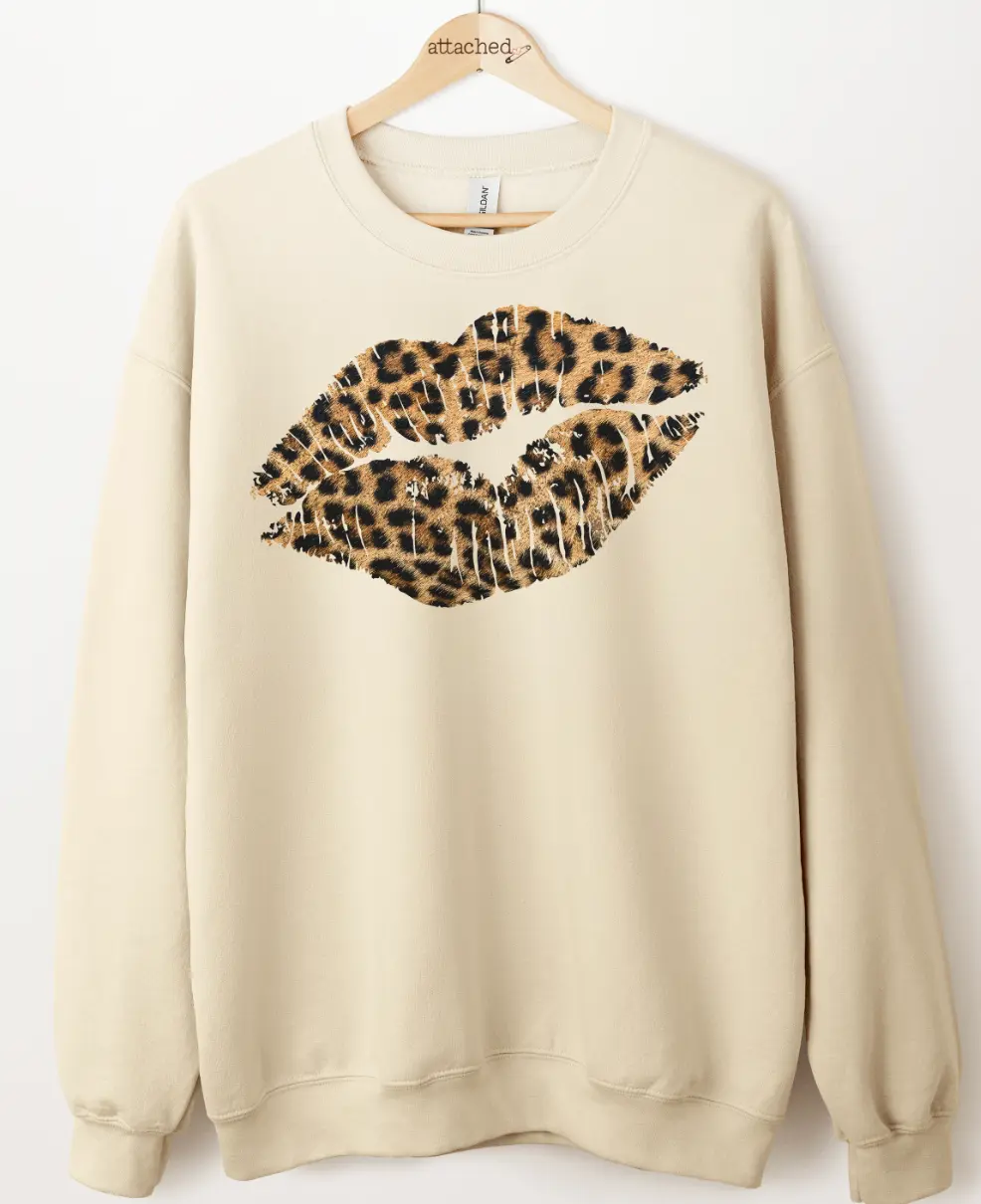 Leopard Lips Graphic Top Leopard Lips Graphic Top