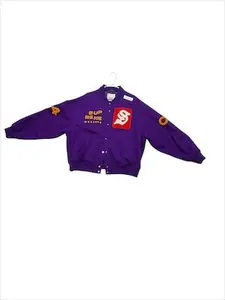 OBJ00135 Supreme Purple I love New York Varsity Jacket