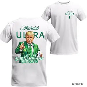 Trump Michel0ob Ultra St. Patrick’s Day T-Shirt/Sweatshirt/Hoodie, Funny Lucky Green Beer Graphic Shirt, Party Drinking Tee for Beer Lovers, For Men and For Women