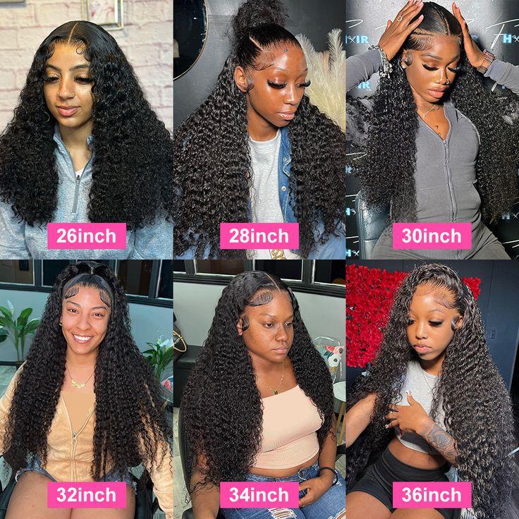 Bling Hair 180 Density 12~36 Inch 13x4 Hd Lace Frontal Wigs Deep Curly Human Hair Wig For Black Women Deep Wave Wig Water Wave 13x6 Lace Front Wig TikTokShopBlackFriday