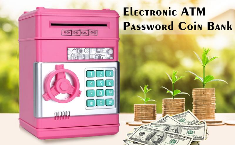 Piggy Banks Money Banks for Kids, Electronic Password Code Money Banks ATM Banks Box Coin Bank for Children Boys and Girls