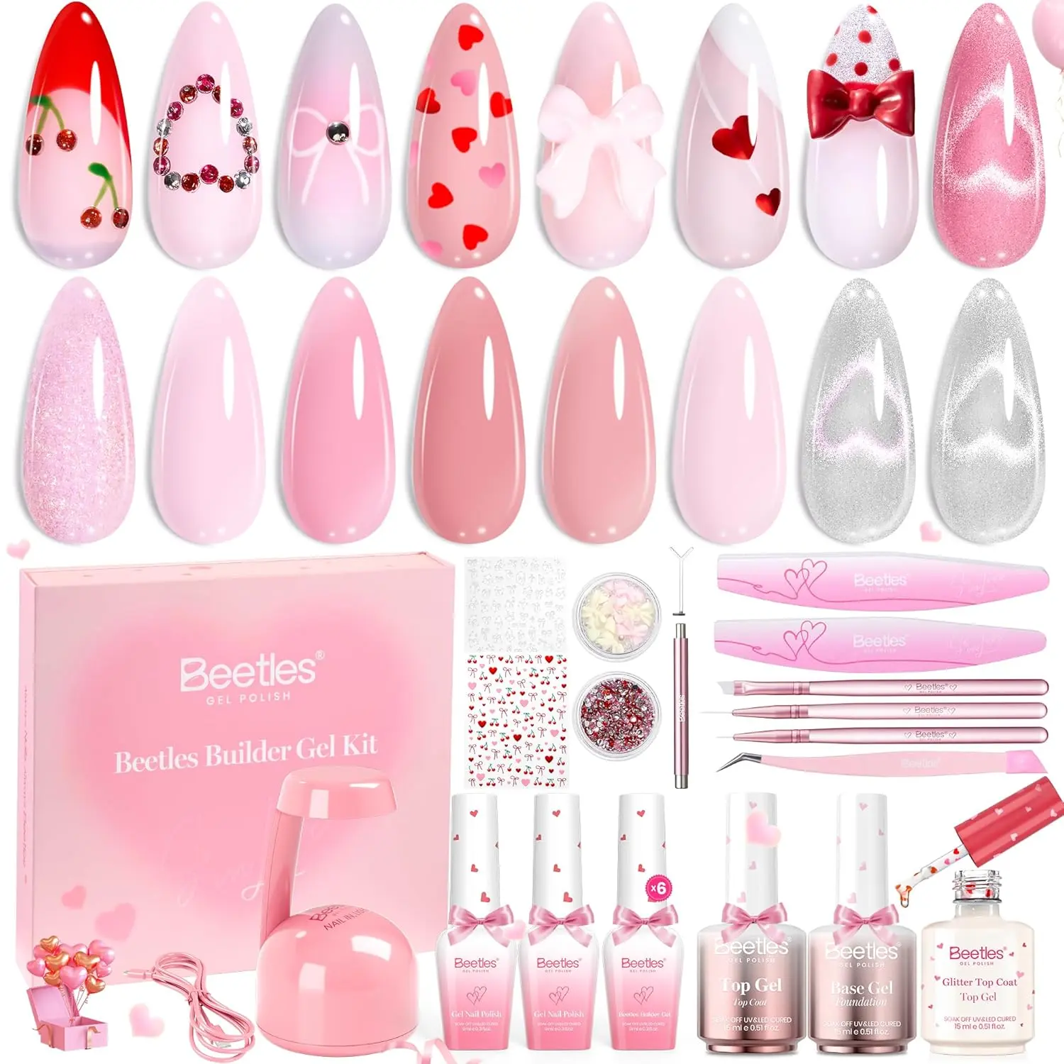 6 Colors Blush Charm Builder Gel Kit