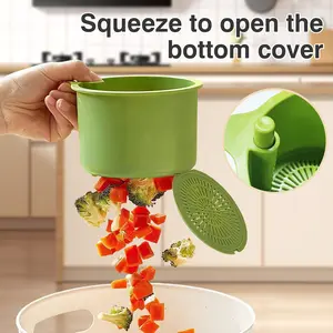 1 Count hanging water filter basket, green or yellow, traps food residue while draining water