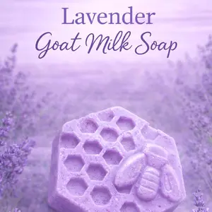 Lavender Goat Milk Soap Honeycomb Soap Bar Calming Lavender Scent for Gentle Skin Care