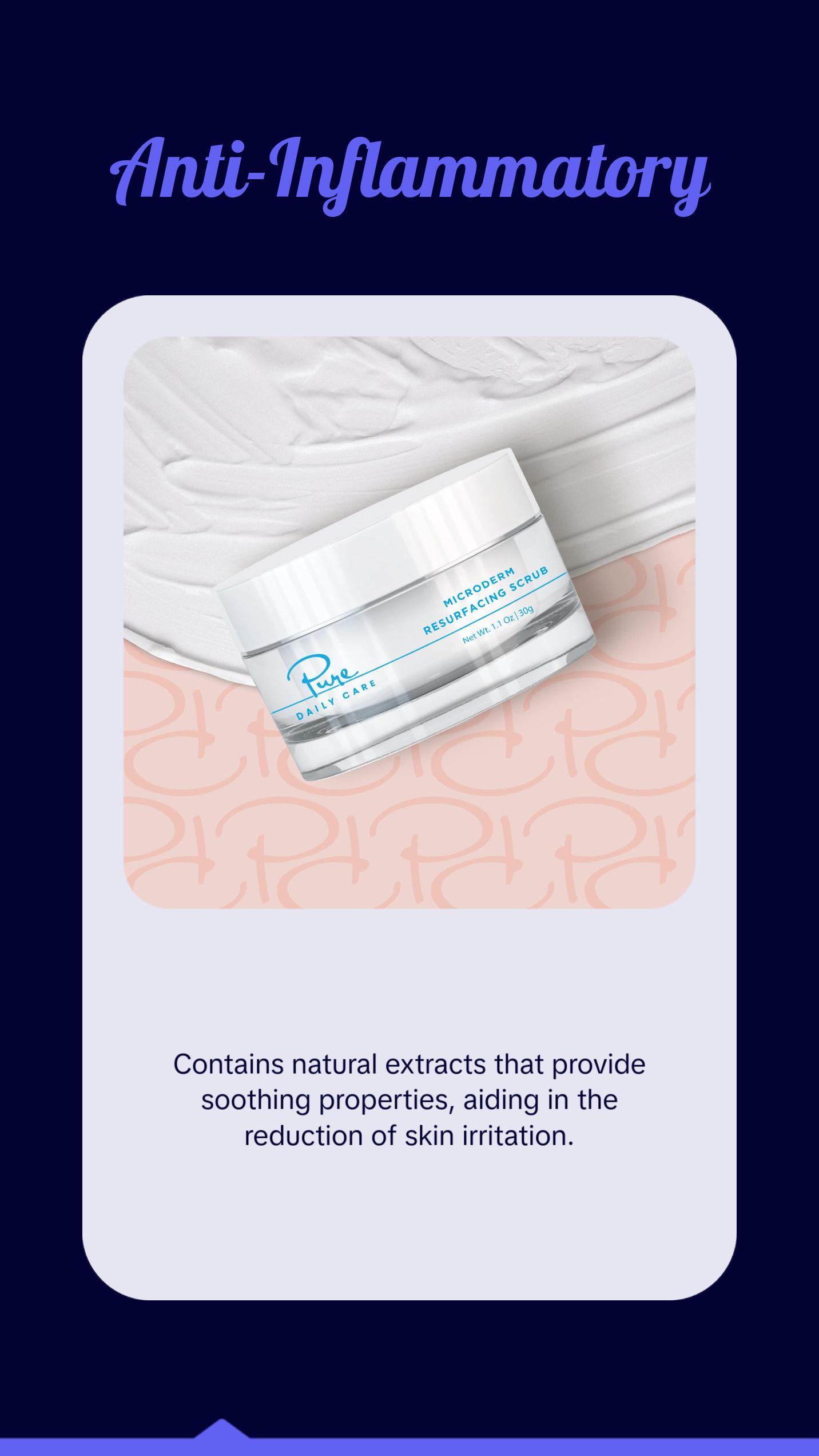 Pure Daily Care MicroDerm Resurfacing Scrub Exfoliant Skin Repair