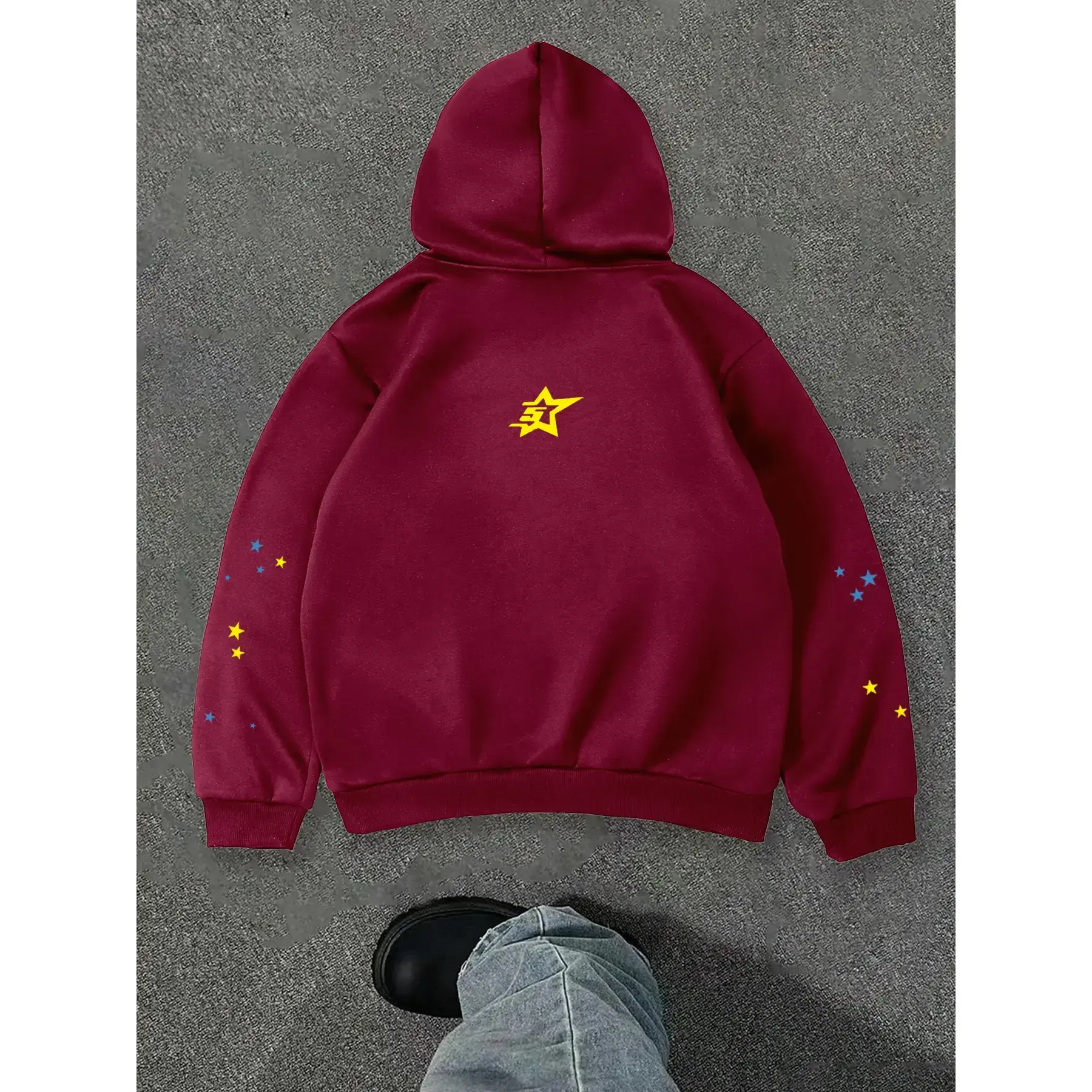 Men's Hip Hop Spider Web Graphic Hoodie, Vintage Harajuku Style Long Sleeve Casual Top, Fall & Winter Fitted Thick Kint Fabric Men's Hip Hop Spider Web Graphic Hoodie, Vintage Harajuku Style Long Sleeve Casual Top, Fall & Winter Fitted Thick Kint Fabric