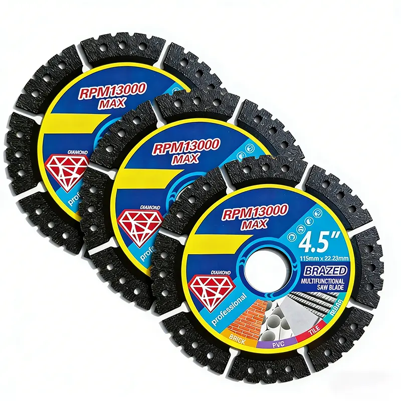 115mm 4.5-inch multi material cutting blade for angle grinder, 1PCS/2PCS/3PCS/6PCS dry cutting metal, ceramic tiles, stone, plastic, cast iron, marble