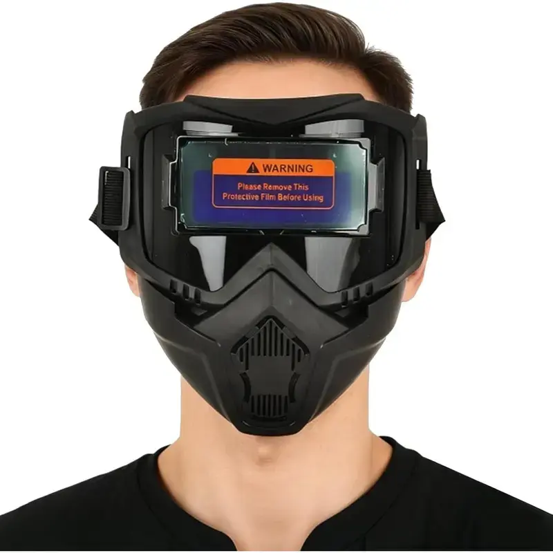 Auto Darkening Welding Helmet – Solar Powered Welding Hood with Adjustable Shade 4/9-13 for TIG MIG ARC Welding & Plasma Cutting, Vented Hard Hat Design for Safety & Comfort